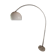 Large vintage Italian arc floor lamp – 1970s – Marble, chrome, and opaline diffuser