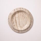 Travertine stone plate / centerpiece, Italy, 1980s
