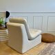 Vintage boucle armchair in ecru – 1970s / cosy design