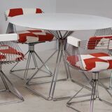 Ensemble table à manger et chaises pivotantes Rudi Verelst pour Novalux