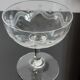 Set of 9 champagne glasses in crystal engraved XIXth