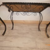 Coffee table iron forge 1960 1970 tiling