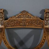 Fauteuil Dagobert en Noyer, style Médiéval – Fin XIXe