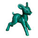 Art Nouveau green glazed ceramic fawn