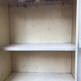 Parisian white metal kitchen cabinet