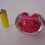 Pink Sommerso Murano Glass Ashtray, Italy, 1960s