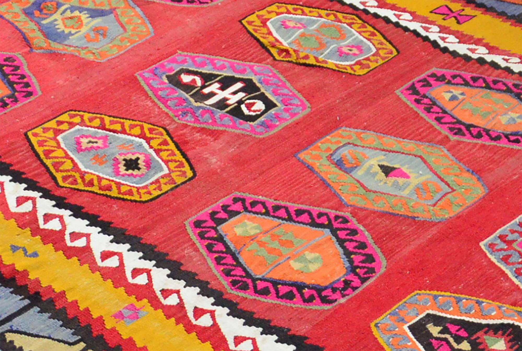 Authentic Vintage Turkish Kilims & Handwoven Rugs – Unique Home Decor Pieces 183x 344 cm