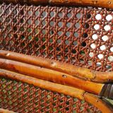 Vintage MacGuire chair in bamboo and canning
