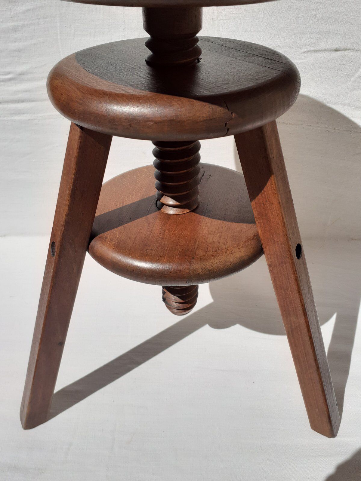 Wooden workshop stool