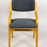 Chaises tchèques en contreplaqué plié de Holesov, années 1970, ensemble de 4