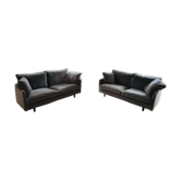 SITS Julia sofa pair – Dedar Silver velvet – excellent condition
