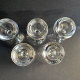 5 Crystal wine glasses – Hollow ball base
