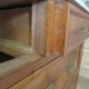 Louis Philippe style chest of drawers with 4 drawers in solid walnut and marble, 1900-1950.
