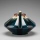 Art Deco vase in glazed ceramic attributed to Thulin, Belgium, 1930s.