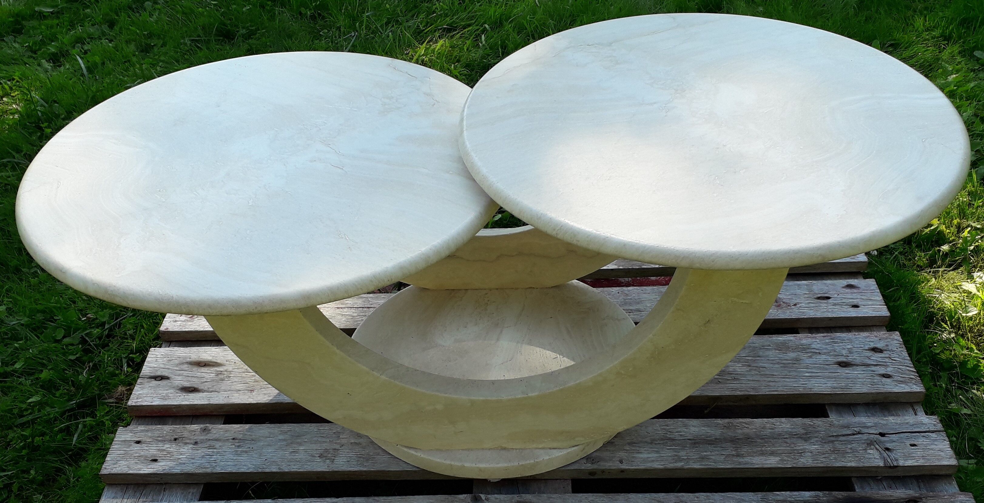 Italian travertine coffee table
