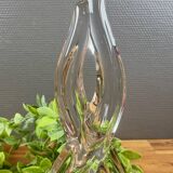 Pair of vintage Art Deco glass candlesticks