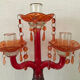 Candlestick glass tassels colors baroque chandelier