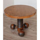 Brutalist tripod coffee table in oak 1940