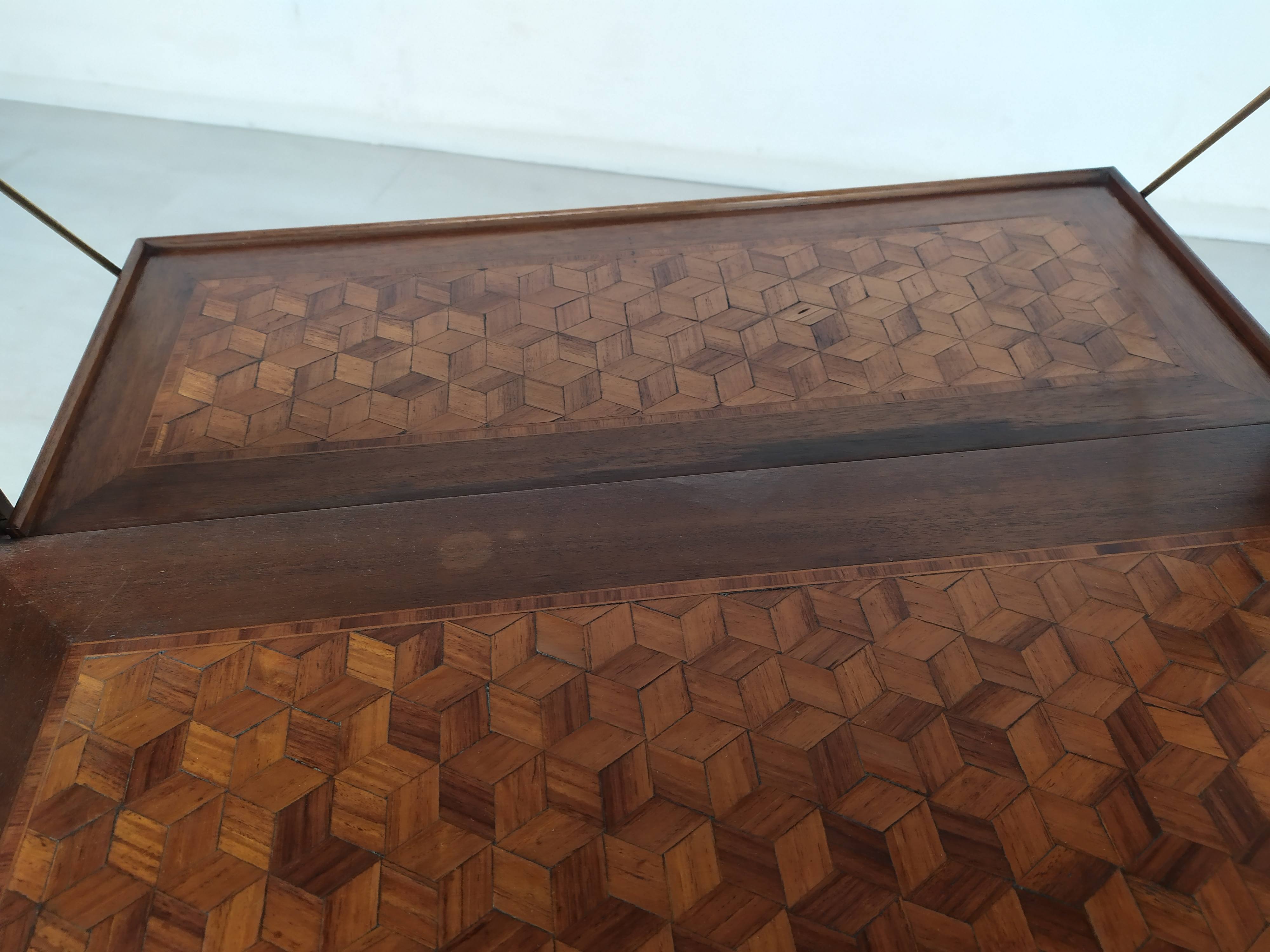 Marquetry tea table