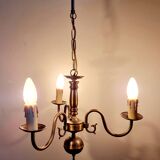 Lampe classique en laiton de style hollandais de couleur bronze doré