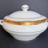 Fine white porcelain soup tureen from Limoges.