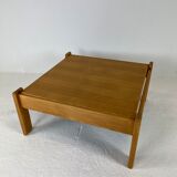Modernist two-sided beech coffee table, 70s