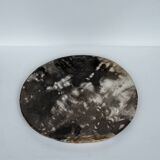 Medium petrified wood dish or pocket emptier, predominantly gray 1137