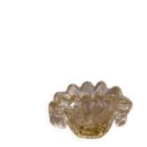20th century clear Murano glass centerpiece with gold powder