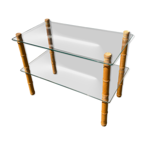 Table basse verre et - bambou