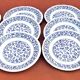 12 ceramic cheese/dessert plates with floral decoration