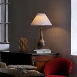 Art Nouveau table lamp in coloured terracotta by L. Hjorth, Bornholm, 1930s.