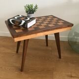 Side table with checkerboard pattern circa 1950