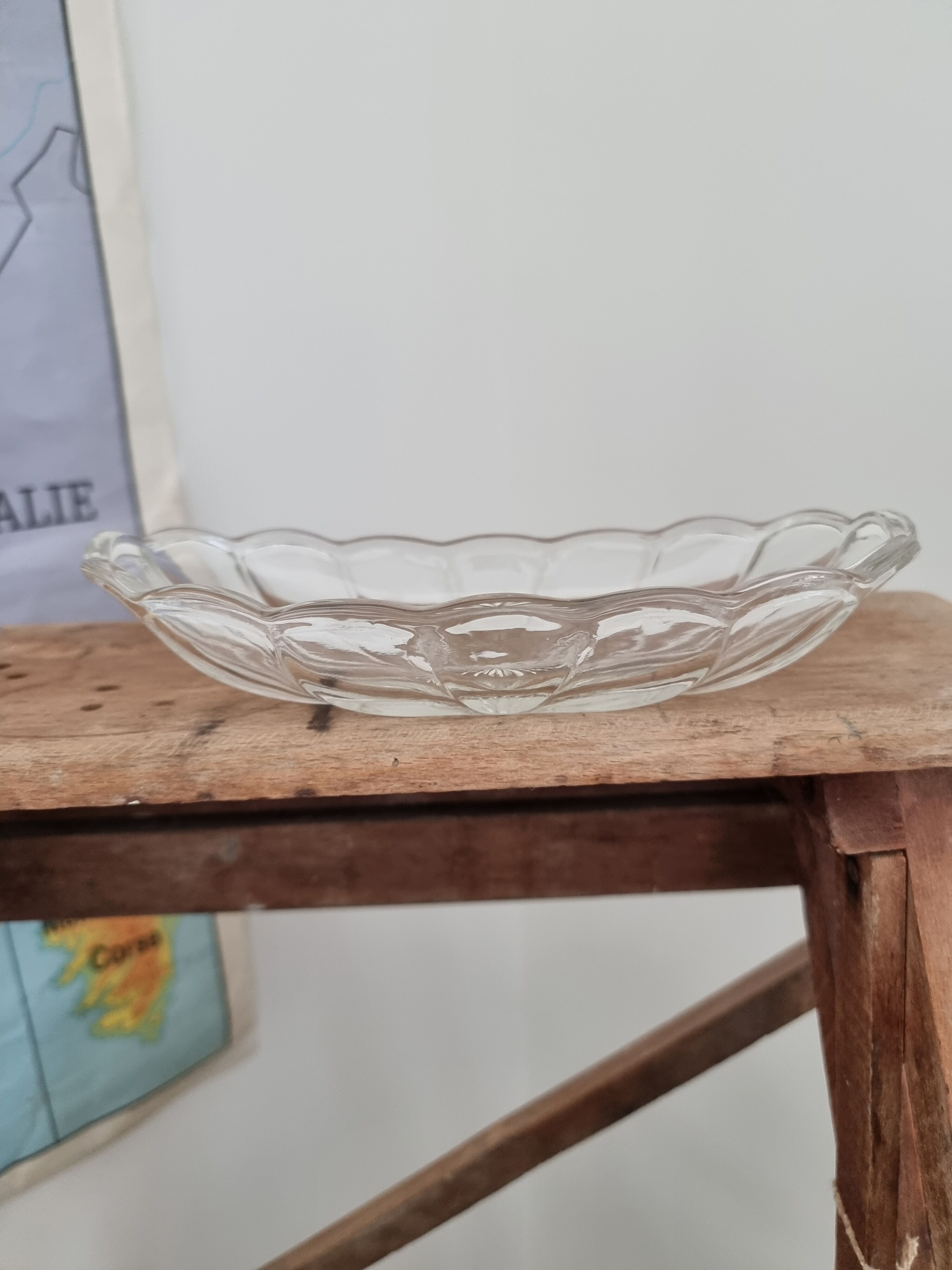 Glass butter dish