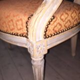 Pair of Louis XVI style medallion armchairs