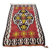 Vintage Turkish kilim, handwoven, 79x127 cm.