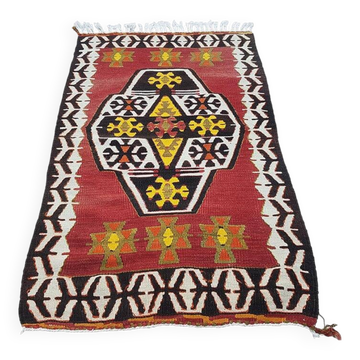 Kilim turc vintage tissé main 79x127 cm