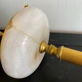 Onyx and brass ashtray on stand