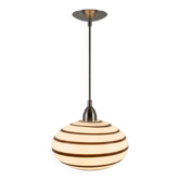 Zebra suspension, globe, Églo lights, vintage 1980s, 90s.