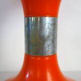 2 tabourets diabolo orange années 70