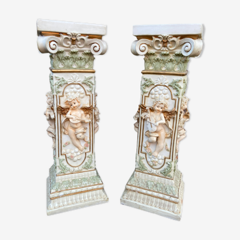 Paire de colonnes de style antique