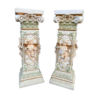 Paire de colonnes de style antique