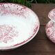 Old toilet set in Pexonne Earthenware Model Flowers FF Vintage