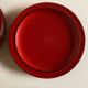 Set of 10 plates 1970 in red stoneware design Hertha Bengtson Thomas Rosenthal Scandinavian