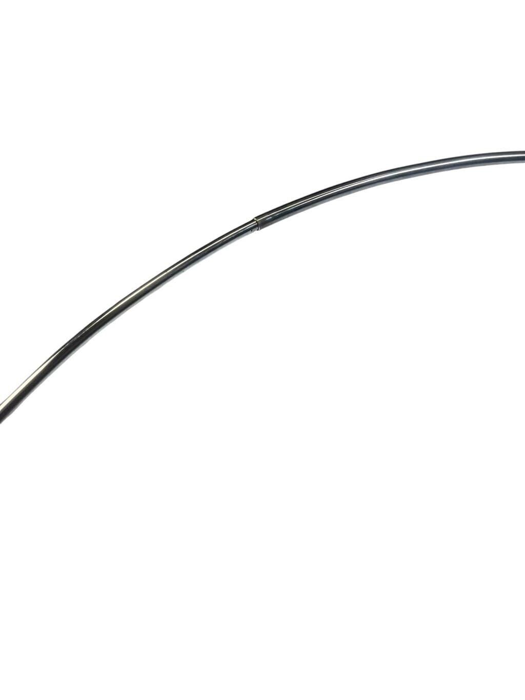 Lampadaire arc vintage chromé avec socle en pierre