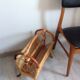 Magazine holder in rattan and braided wicker / vintage 60s-70s