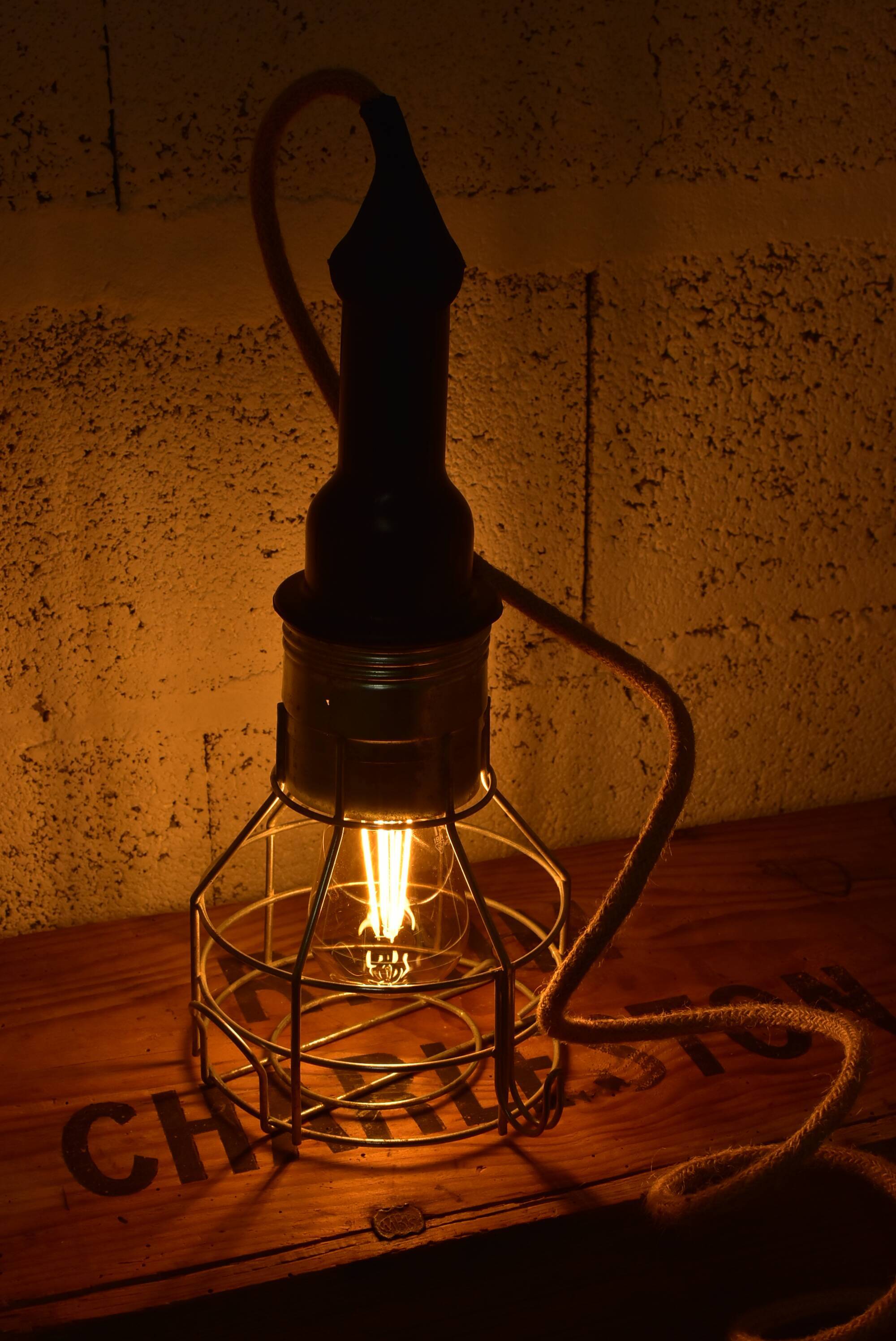 Walking lamp for industrial decoration.