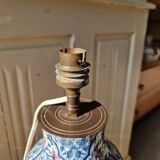 Antique lamp base in Gien earthenware