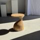 Sexy Neck - Solid wood (monoxyle) side table in natural colour H45