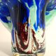 Vase, blown glass, inclusions, large neck, signed Jean Michel Gauthier 2005