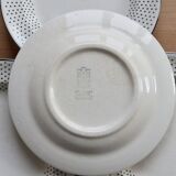 4 vintage flat plates from Gien – Black polka dot pattern